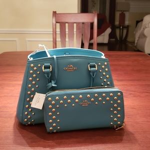 NWT Coach Studded Mini Satchel & Matching Wallet